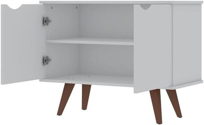 Manhattan Comfort Hampton 2-Shelf Wood Accent Cabinet in White