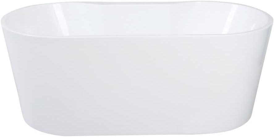 Kingston Brass Kingston Brass Aqua Eden 66-5/16-Inch Acrylic Oval Double Ended Freestanding Tub with Drain VTDE673223