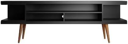 Utopia TV Stand for TVs up to 65" Black - Manhattan Comfort: Modern Media Console with Cable Management