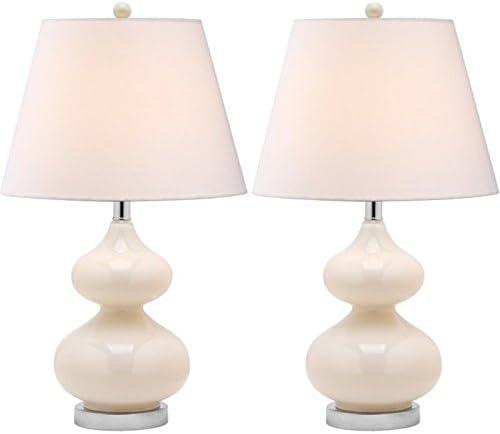 Eva Double Gourd Table Lamp (Set of 2) - 24 Inch Height - LIT4086 - Light Grey - Safavieh