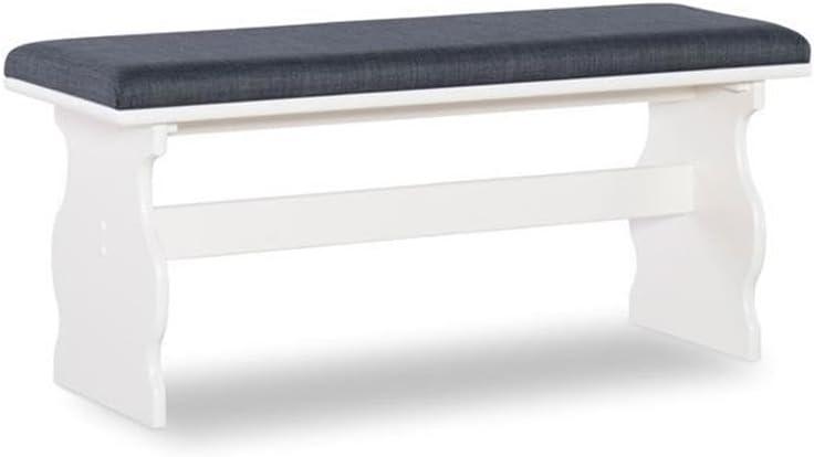 Riverbay Patio Conversation Indoor 3 Piece Kitchen Corner Nook Table Booth Bench Breakfast Dining Set in Charcoal