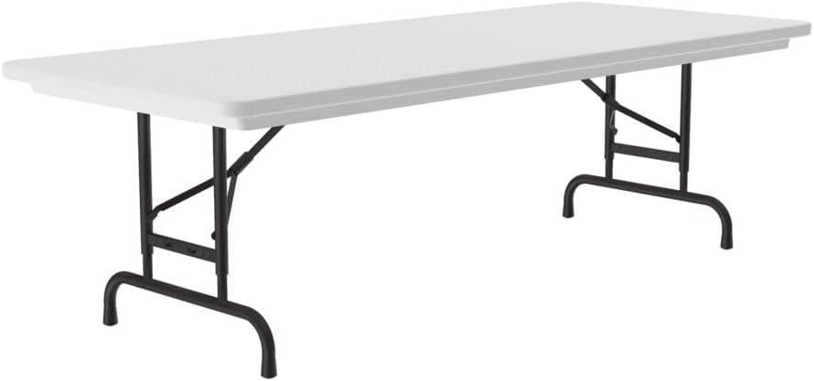 Correll Heavy Duty 30" x 72" Adjustable Height Blow Molded Folding Table - RA3072