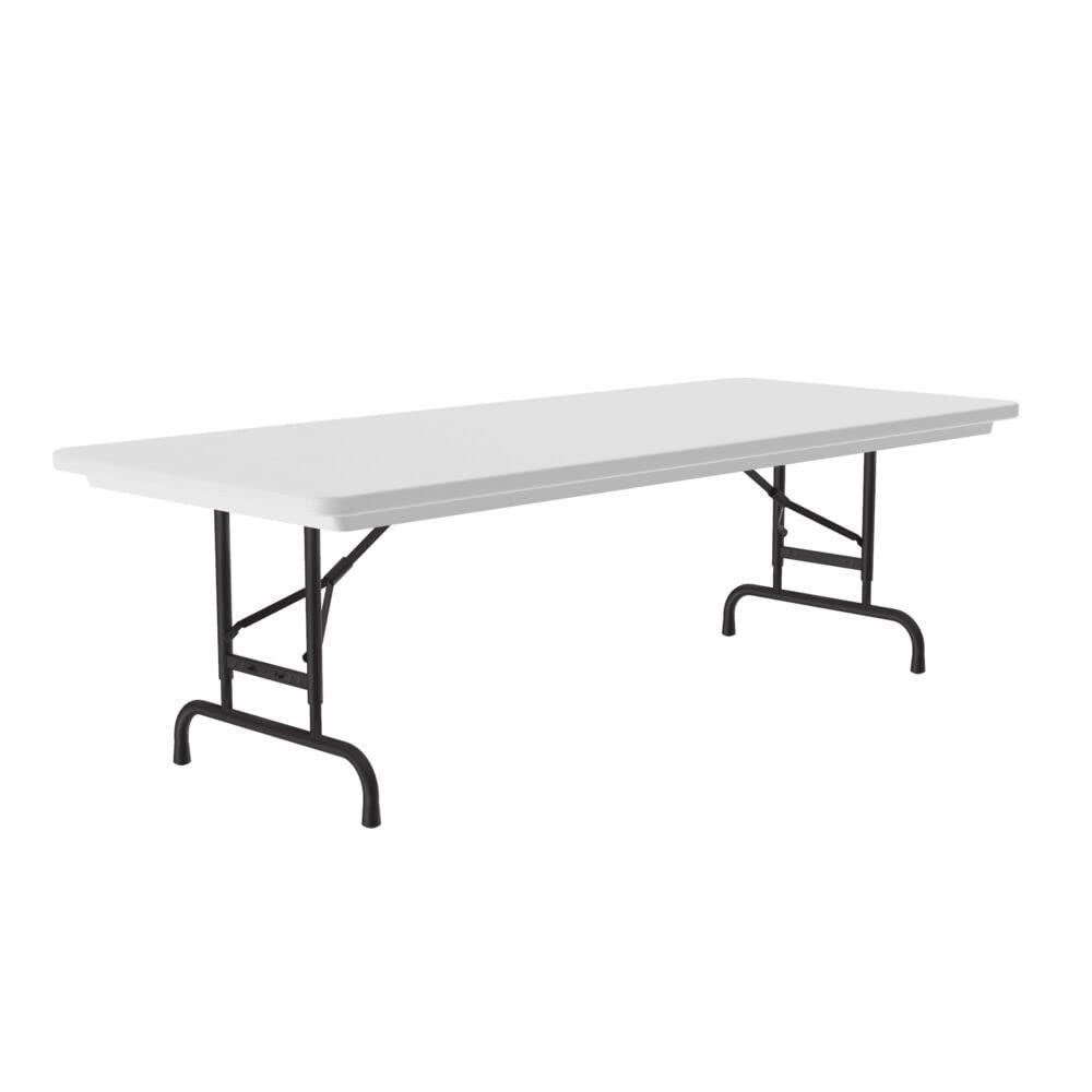 Correll Heavy Duty 30" x 72" Adjustable Height Blow Molded Folding Table - RA3072