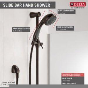 3-Spray Hand Shower with Slide Bar, Handheld Shower Head, Slide Bar Hand Shower 2.5 GPM