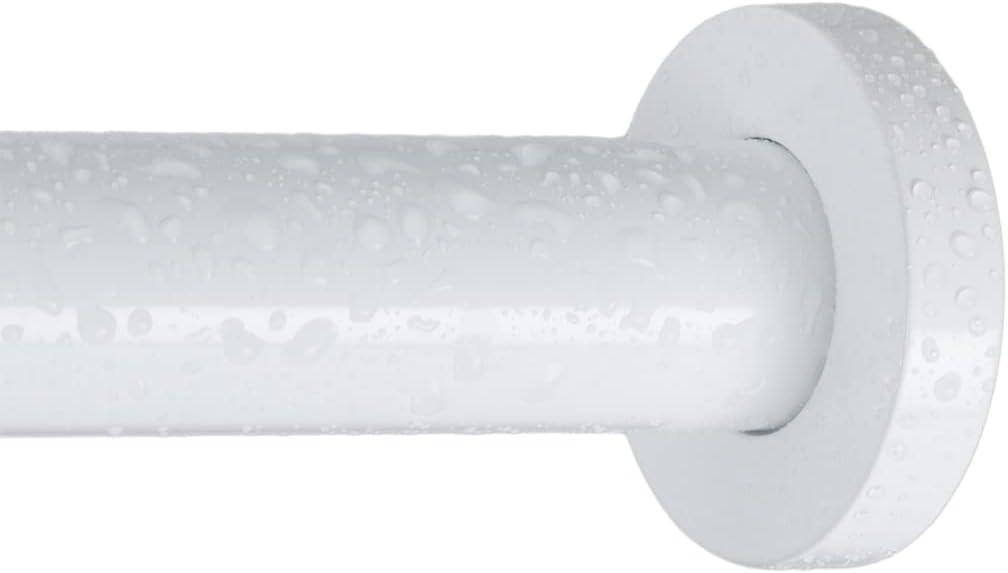 Ivilon Tension Curtain Rod - Hexagonal Spring Tension Rod for Windows or Shower, 24 to 36 Inch, White