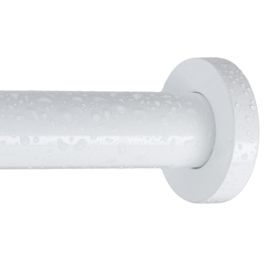 Ivilon Tension Curtain Rod - Hexagonal Spring Tension Rod for Windows or Shower, 24 to 36 Inch, White