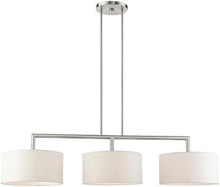 Livex Lighting Meridian 3 - Light Chandelier in  Brushed Nickel