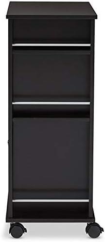 Ontario Modern & Contemporary Dark Brown Wood Modern Dry Bar & Wine Cabinet - Baxton Studio