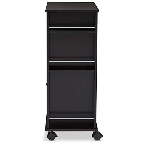 Ontario Modern & Contemporary Dark Brown Wood Modern Dry Bar & Wine Cabinet - Baxton Studio