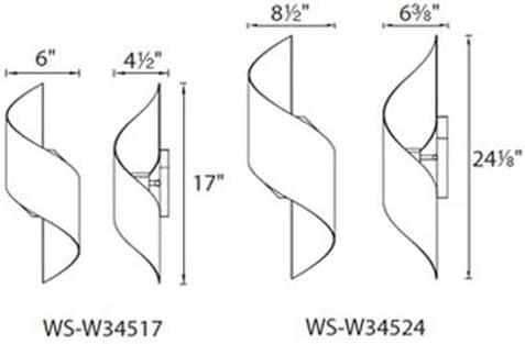 Helix Aluminum LED Wall Light