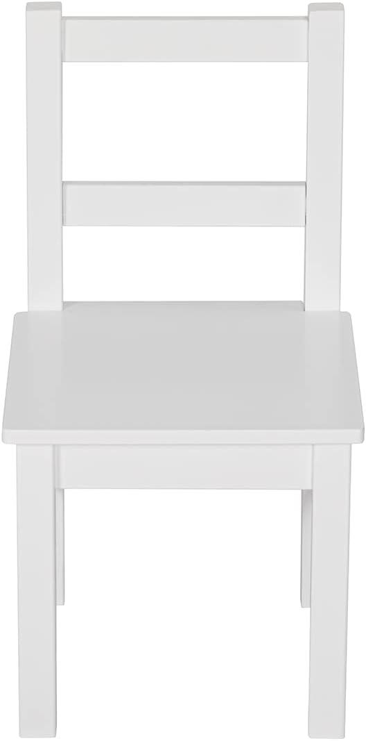 UTEX Child's Wooden Desk Chair, White (Set of 2)