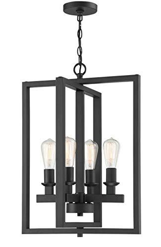 53134-FB-Craftmade Lighting-Chicago - Four Light Foyer in Transitional Style - 18 inches wide by 25.5 inches high-Flat Black Finish    -Traditional