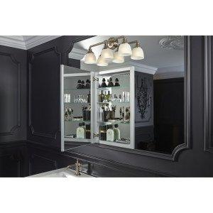 Verdera® Recessed or Surface Mount Frameless Medicine Cabinet with 3 Adjustable Shelves