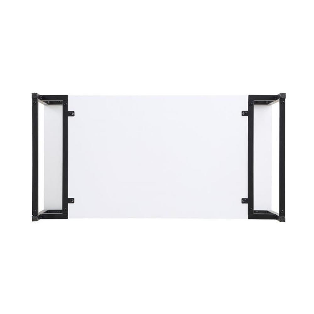 36" Scarsdale Bathroom Vanity Sink White - Manhattan Comfort: Ceramic Surface, Wood Frame, Single Basin