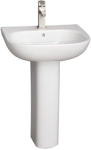 Barclay Tonique White Vitreous China U-Shaped Bathroom Sink with Overflow