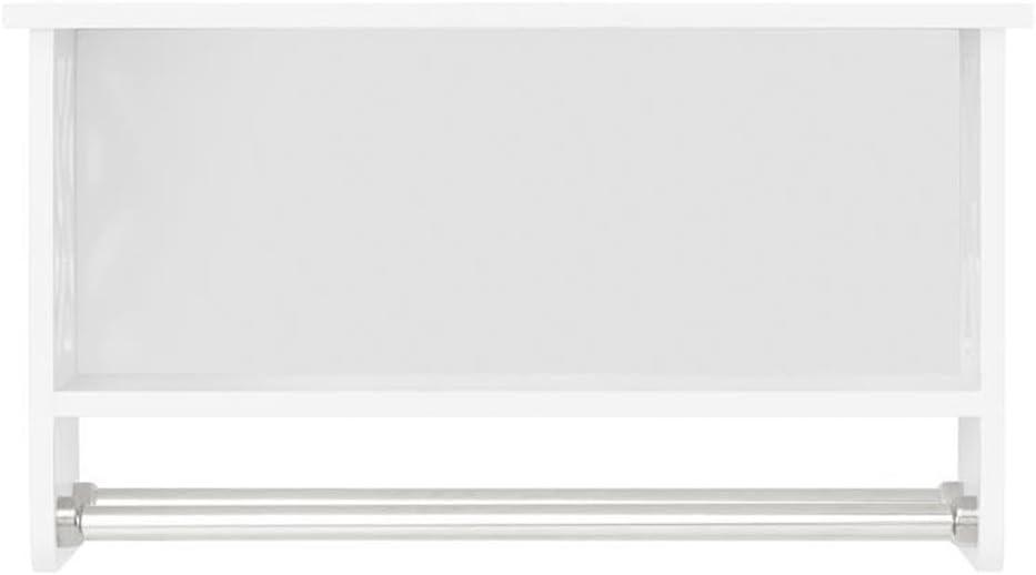 Coventry Bath Shelf with Two Towel Rods White - Alaterre Furniture