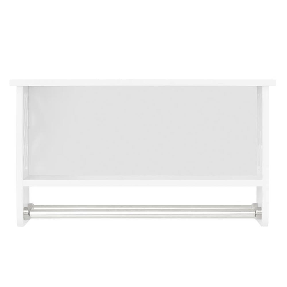 Coventry Bath Shelf with Two Towel Rods White - Alaterre Furniture