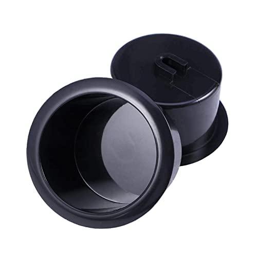 Black Plastic Drop-In Cup Holder Insert for Sofa, Boat, RV, and Car