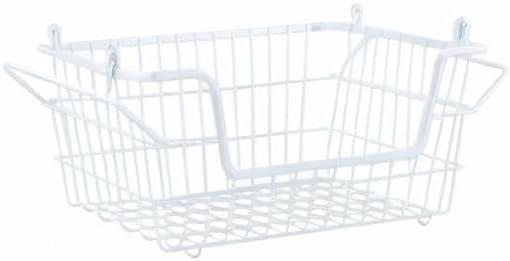 DII 6x13" Rectangle Modern Metal Small Sturdy Design Basket in White