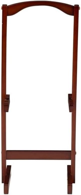 Brown Faux Marble and Rubberwood Folding Tray Table Set