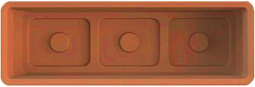 RTS Home Accents 36 inch x 15 inch Polyethylene Rectangular Planter, Terra Cotta Color