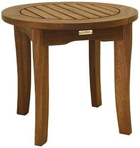 Outdoor Interiors  20 in. Round Eucalyptus End Table