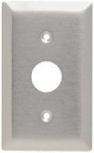 Brushed Stainless Steel 1-Gang Locking Switch Wall Plate