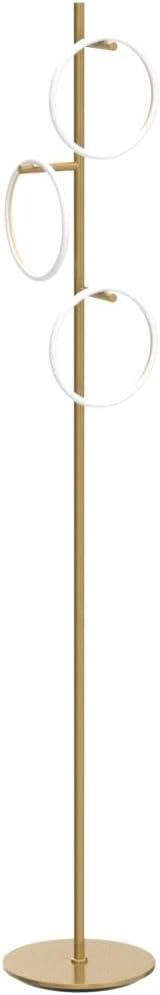 Brightech Saturn 66" Modern LED Floor Lamp with 3 Removable Ring Lights and Gold Finish, 3-Way Dimming