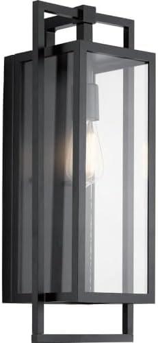 Goson™ 20" 1 Light Wall Light with Clear Glass Black