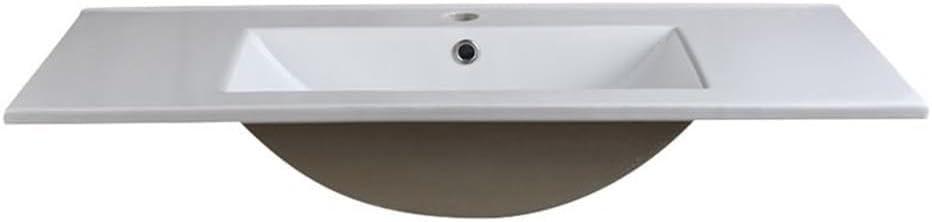 Fresca Allier 18.25'' White Ceramic Rectangular Bathroom Sink with Overflow