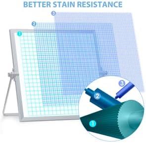 ARCOBIS Small WhiteBoard with Stand 10" X 10", Magnetic Double-Sided Dry Erase White Board Easel for Desk Students Home Office