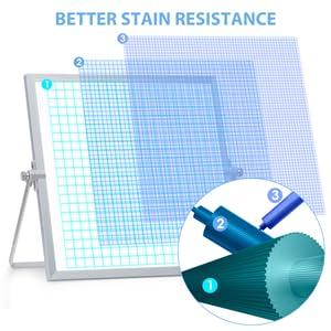 ARCOBIS Small WhiteBoard with Stand 10" X 10", Magnetic Double-Sided Dry Erase White Board Easel for Desk Students Home Office