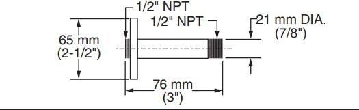 American Standard Ceiling Mount Rain Shower Head Shower Arm 3 inch