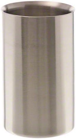 Satin Silver Stainless Steel Round Wine Cooler