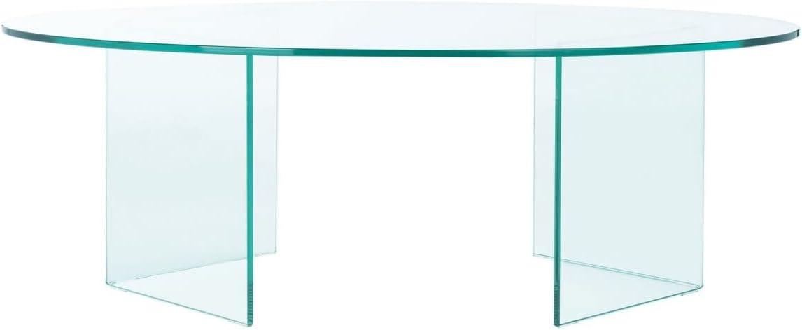 SAFAVIEH Carsten Tempered Glass Coffee Table Clear