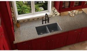 Quartz Luxe 33" L x 19" W Double Basin Undermount Kitchen Sink