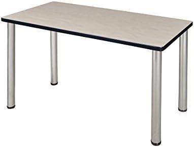 Regency  42 X 24 In. Kee Training Table - Maple & Chrome Post Legs