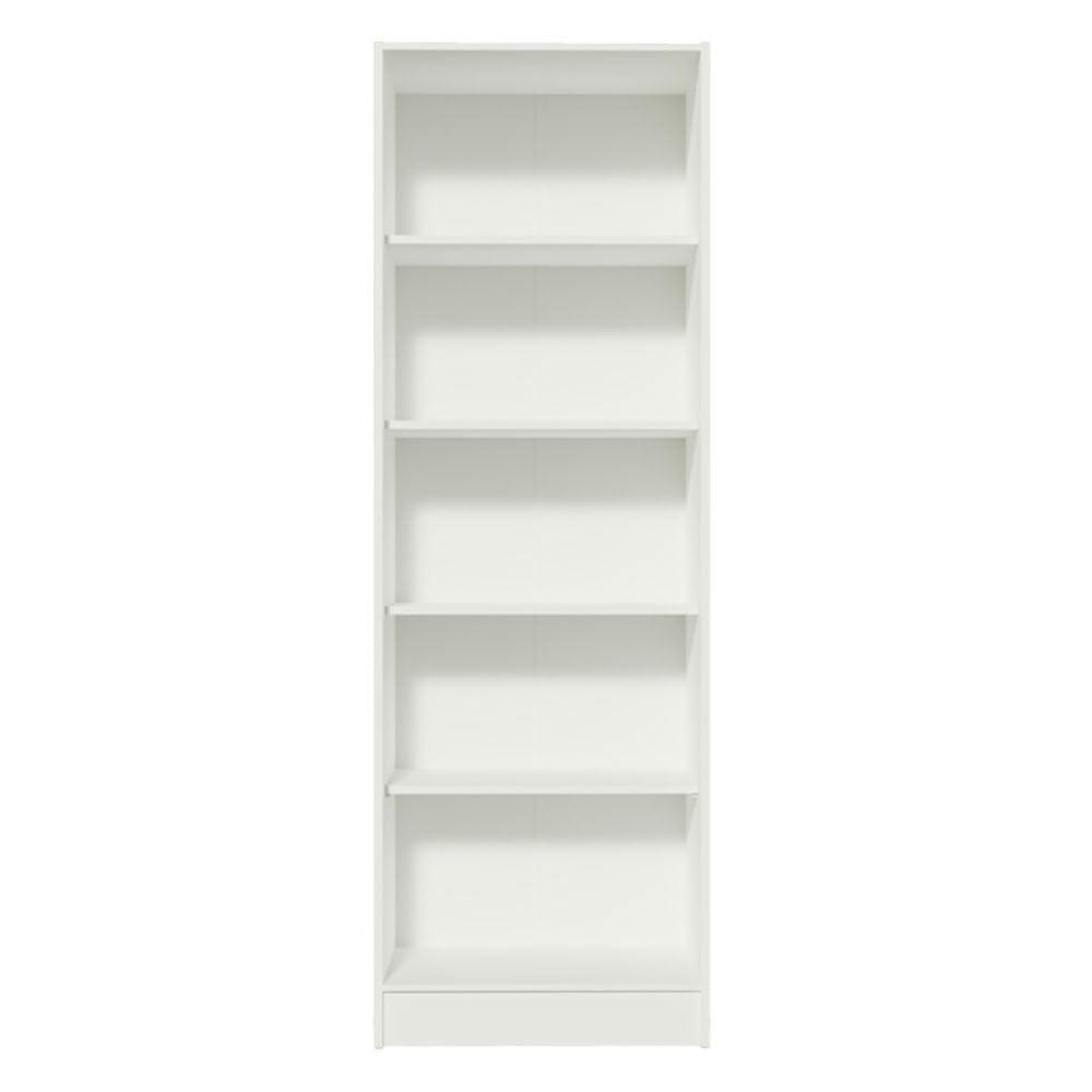 Madesa Pantry Storage Cabinet Armoire Closet with 2 Doors and 5 Utility Shelves 23"L Wooden Organization Unit for Bedroom, Office, Laundry Room, Kitchen, and Garage - White