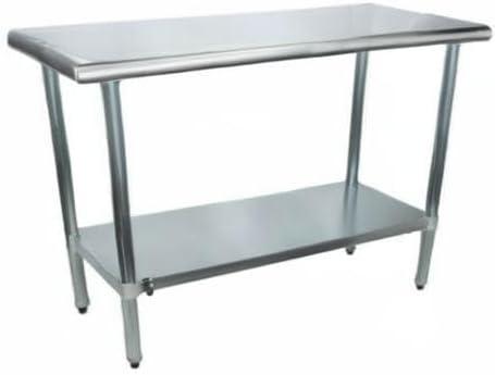 48" Stainless Steel Kitchen Utility Table with Adjustable Shelf