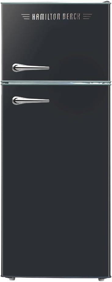 Hamilton Beach 7.5 Cu. Ft. Retro Top Freezer Refrigerator, Black
