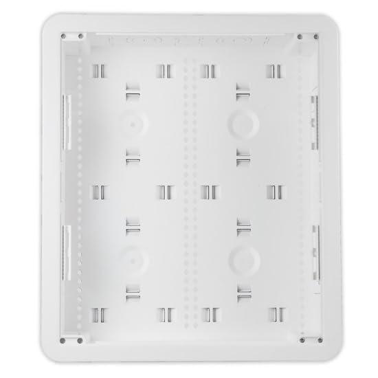 Legrand - OnQ 17 Inch Media Enclosure, Electrical Box, Cable Management Box Dual Purpose In Wall Enclosure for TV Device Storage and Media Distribution, Recessed Media Box, White, ENP1700NA