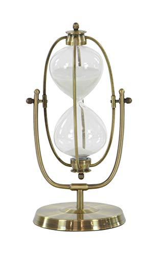 Elegant Brass & Glass 30-Minute Swivel Hourglass