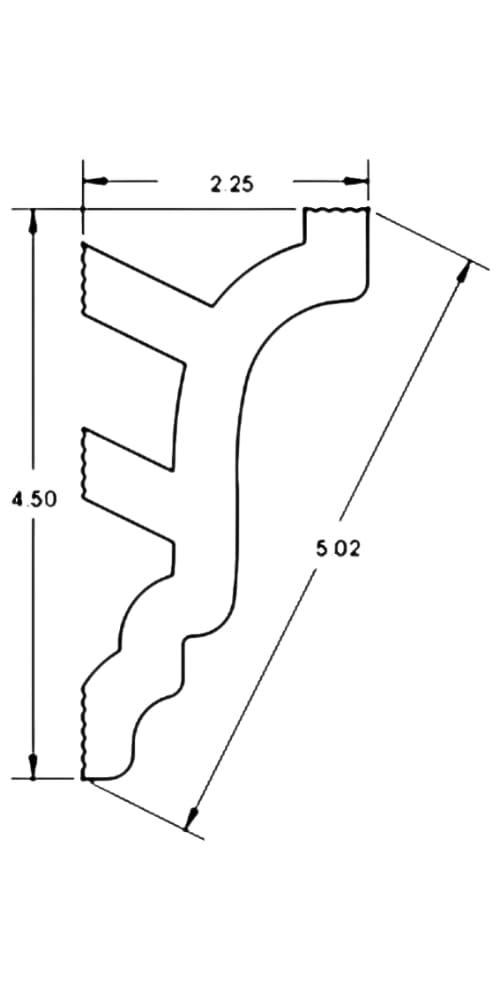 4.5'' H x 95.5'' W x 3'' D Plastic Crown (Set of 11)