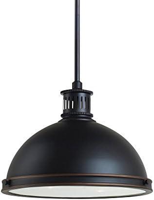 Generation Lighting 65086EN3-715 Pratt Street Metal Pendant Hanging Modern Fixture, Two - Light, Autumn Bronze