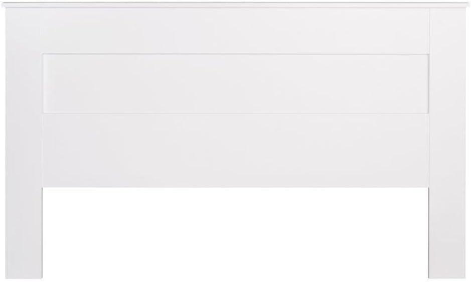 Prepac King Flat Panel Headboard White : 5-Year Warranty, MDF Construction, Spot Clean, King Size