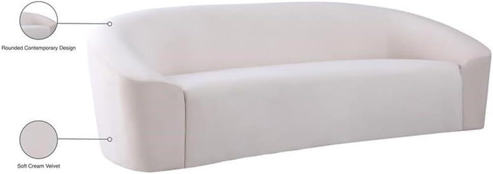 Meridian Furniture Riley Cream Velvet Sofa