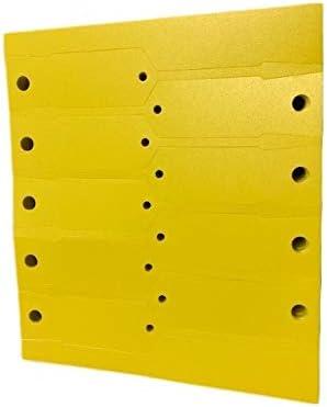 Yellow Rectangular Self-Locking Vinyl Key Tags Pack