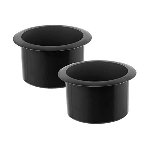 Black Plastic Drop-In Cup Holder Insert for Sofa, Boat, RV, and Car