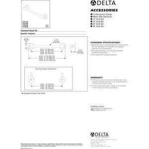 Delta Bath Safety 24" Grab Bar 41824-SS