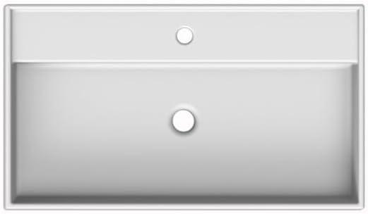 Scarabeo by Nameeks 8031/R Scarabeo By Nameeks Teorema 18'' Glossy White Ceramic Rectangular Bathroom Sink